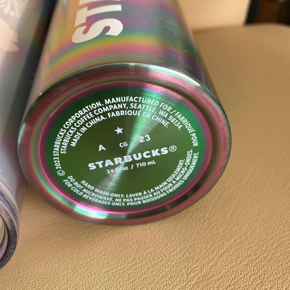 Starbucks Quetzal Bird Flowers Oil Slick & xmas Vinti Tumblers W/ lid. No straws - Picture 5 of 9